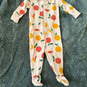 Hanna Andersson Zip Footed Sleeper | Pink Fruits | 0-3 months